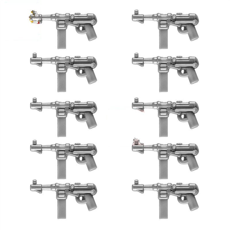 10pcs W-004 Medieval Weapon Pack Military Swat Police Gun Arms Lego ...