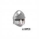 10pcs Helmet-002 Medieval Weapon Rome Warriors Helmet Sword Military Swat Police Lego Minifigure Toy