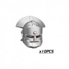 10pcs Helmet-006 Medieval Weapon Rome Warriors Helmet Sword Military Swat Police Lego Minifigure Toy