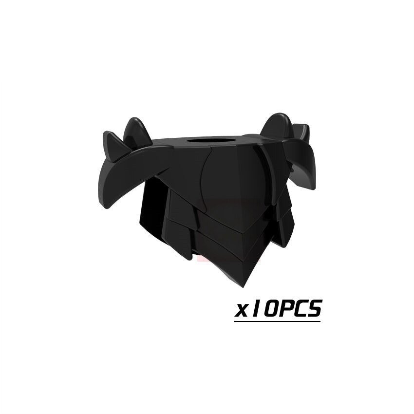 10pcs Black Armor 005 Medieval Weapon for Roman Knight Spartan Warrior Army Lego Minifigure Toy