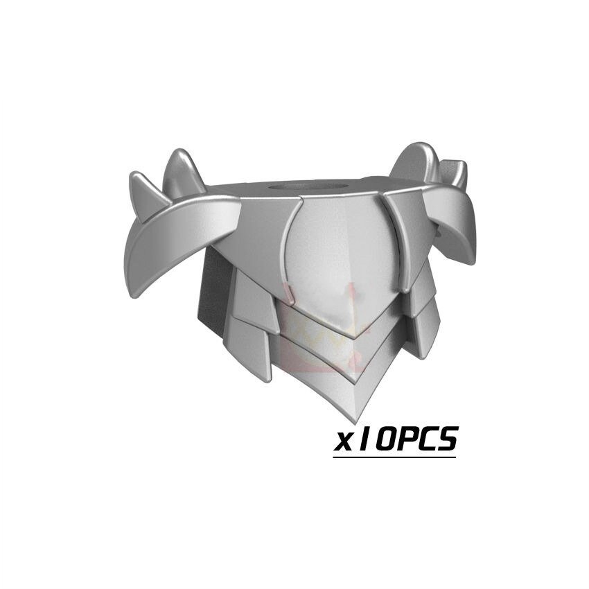 10pcs Silver Armor 003 Medieval Weapon for Roman Knight Spartan Warrior Army Lego Minifigure Toy