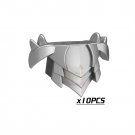 10pcs Silver Armor 003 Medieval Weapon for Roman Knight Spartan Warrior Army Lego Minifigure Toy