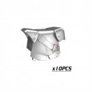 10pcs Silver Armor 004 Medieval Weapon for Roman Knight Spartan Warrior Army Lego Minifigure Toy