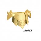 10pcs Gold Armor 002 Medieval Weapon for Roman Knight Spartan Warrior Army Lego Minifigure Toy