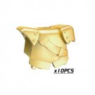 10pcs Gold Armor 004 Medieval Weapon for Roman Knight Spartan Warrior Army Lego Minifigure Toy