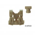 10pcs Brown-001 Gunner Vest Soldier Military Swat UK USA German Army Lego Minifigure Toy