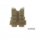10pcs Brown-002 Gunner Vest Soldier Military Swat UK USA German Army Lego Minifigure Toy