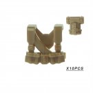 10pcs Brown-003 Gunner Vest Soldier Military Swat UK USA German Army Lego Minifigure Toy