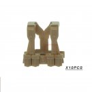 10pcs Brown-005 Gunner Vest Soldier Military Swat UK USA German Army Lego Minifigure Toy