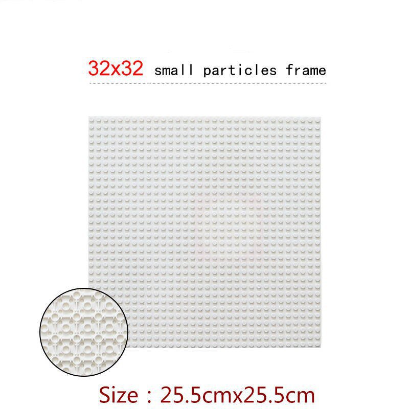 White Double Sided 32*32 Dots Classic Baseplates Lego Minifigure Toy