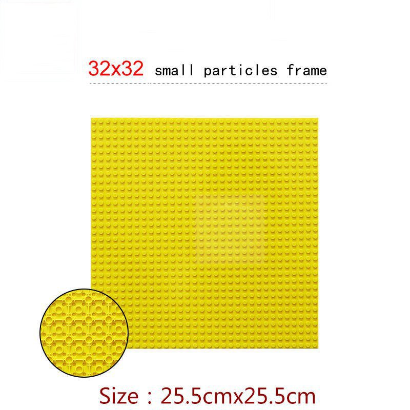 Yellow Double Sided 32*32 Dots Classic Baseplates Lego Minifigure Toy