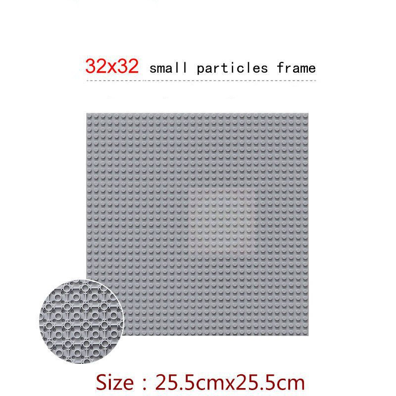 Light Grey Double Sided 32*32 Dots Classic Baseplates Lego Minifigure Toy