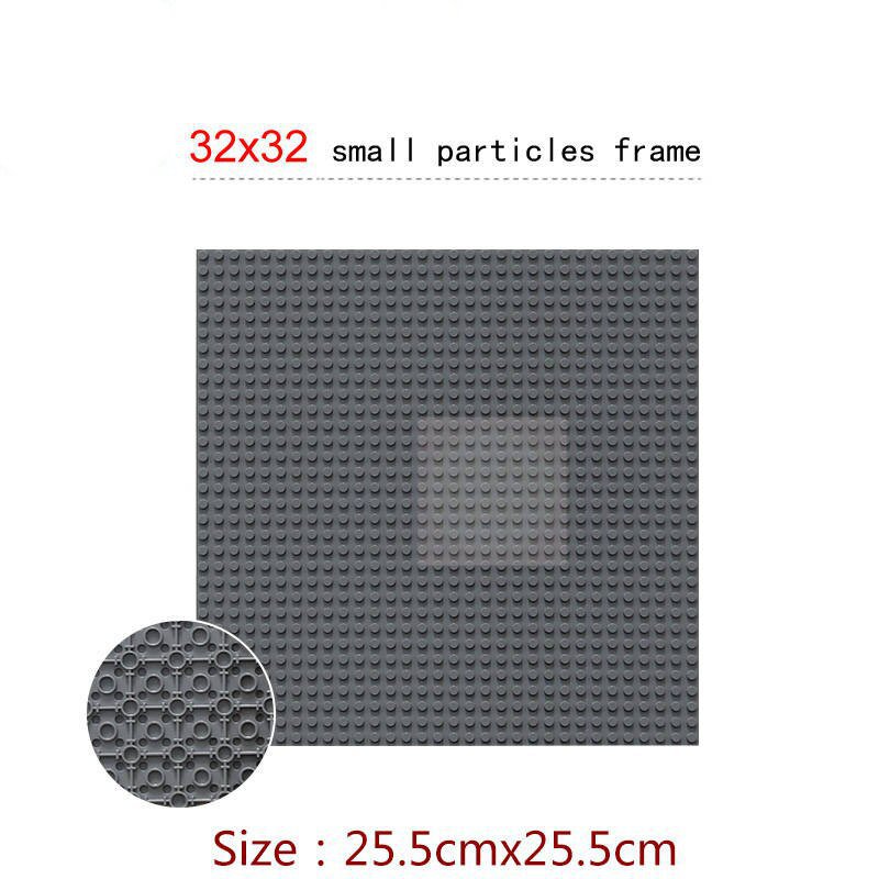 Grey Double Sided 32*32 Dots Classic Baseplates Lego Minifigure Toy