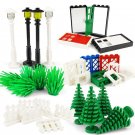 Lamp Fence City Street Road Lamp Trees Garden House Lego Minifigure Toys
