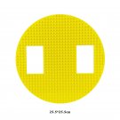 Yellow Round Parking Lot Base Plate Lego Minifigure Toy