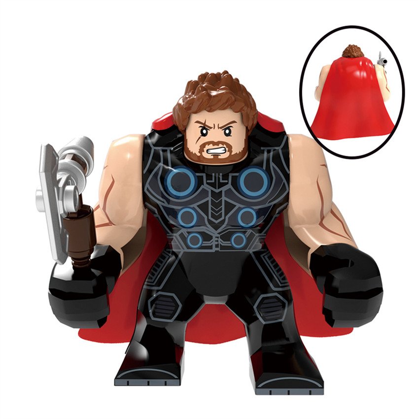 Big Size Thor With Ax Marvel Super Hero Lego Minifigure Toy