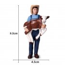 Breeder 005 Farm Pig Cow Hen Farmer Figurines Lego Minifigure Toy