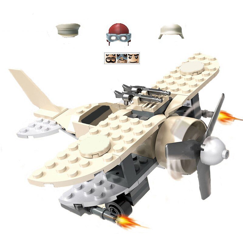 Fighter World War 2 North Campaign Military Vehicle Lego Minifigure Toys