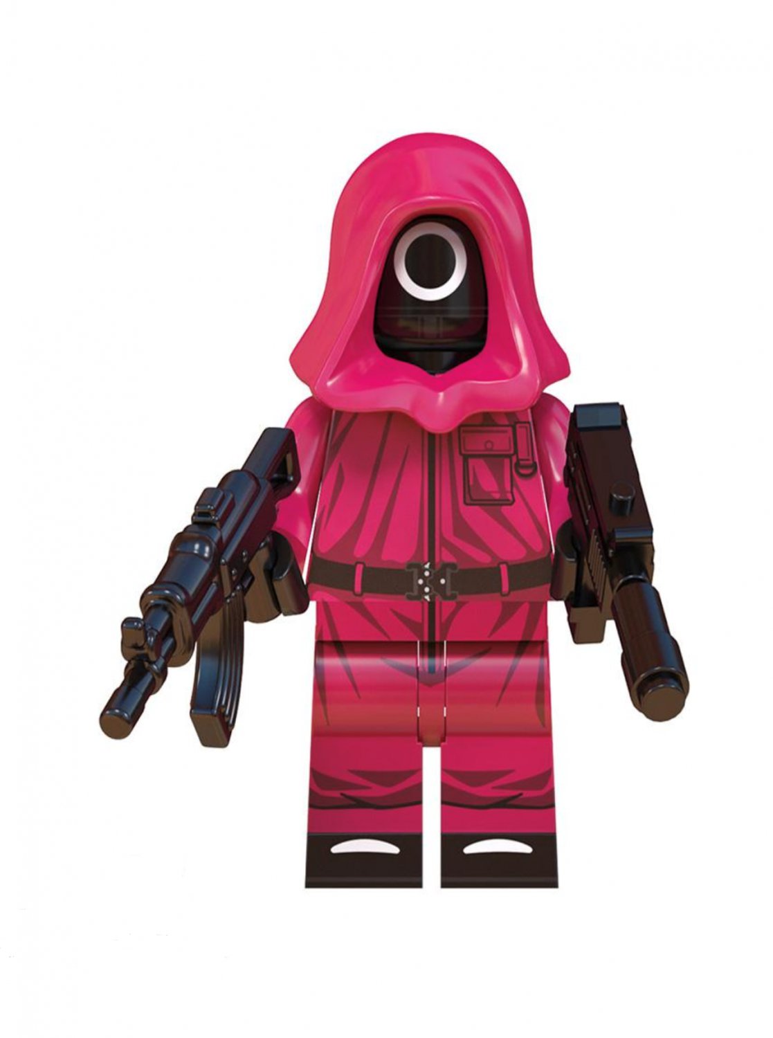 The Circle Pink Guards Masked Man Squid Game Lego Minifigure Toy