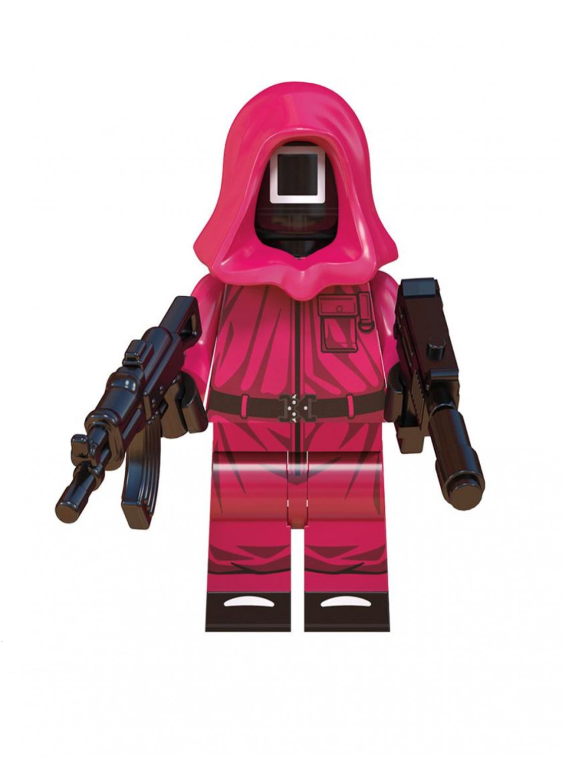 The Square Pink Guards Masked Man Squid Game Lego Minifigure Toy