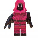 The Square Pink Guards Masked Man Squid Game Lego Minifigure Toy
