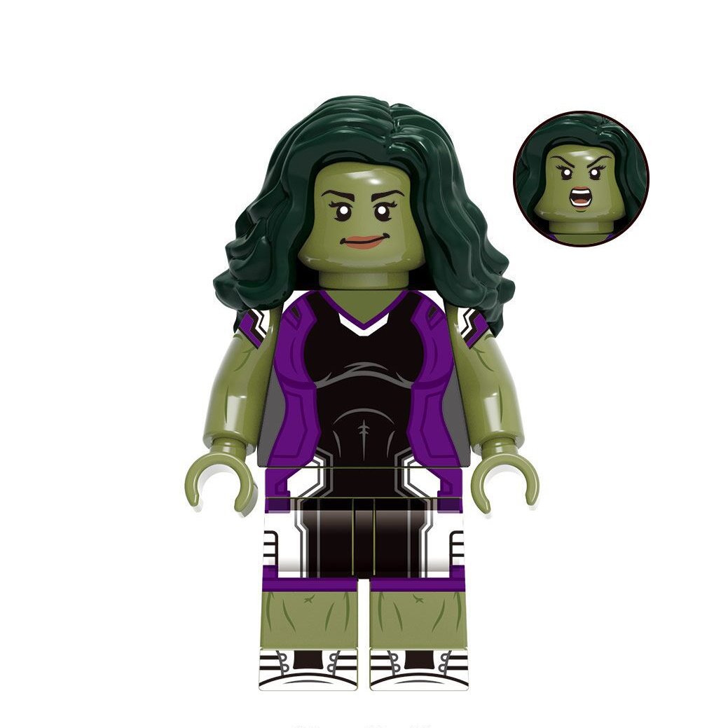 She Hulk Lego Minifigure Toy Attorney at Law in Superhero Suit