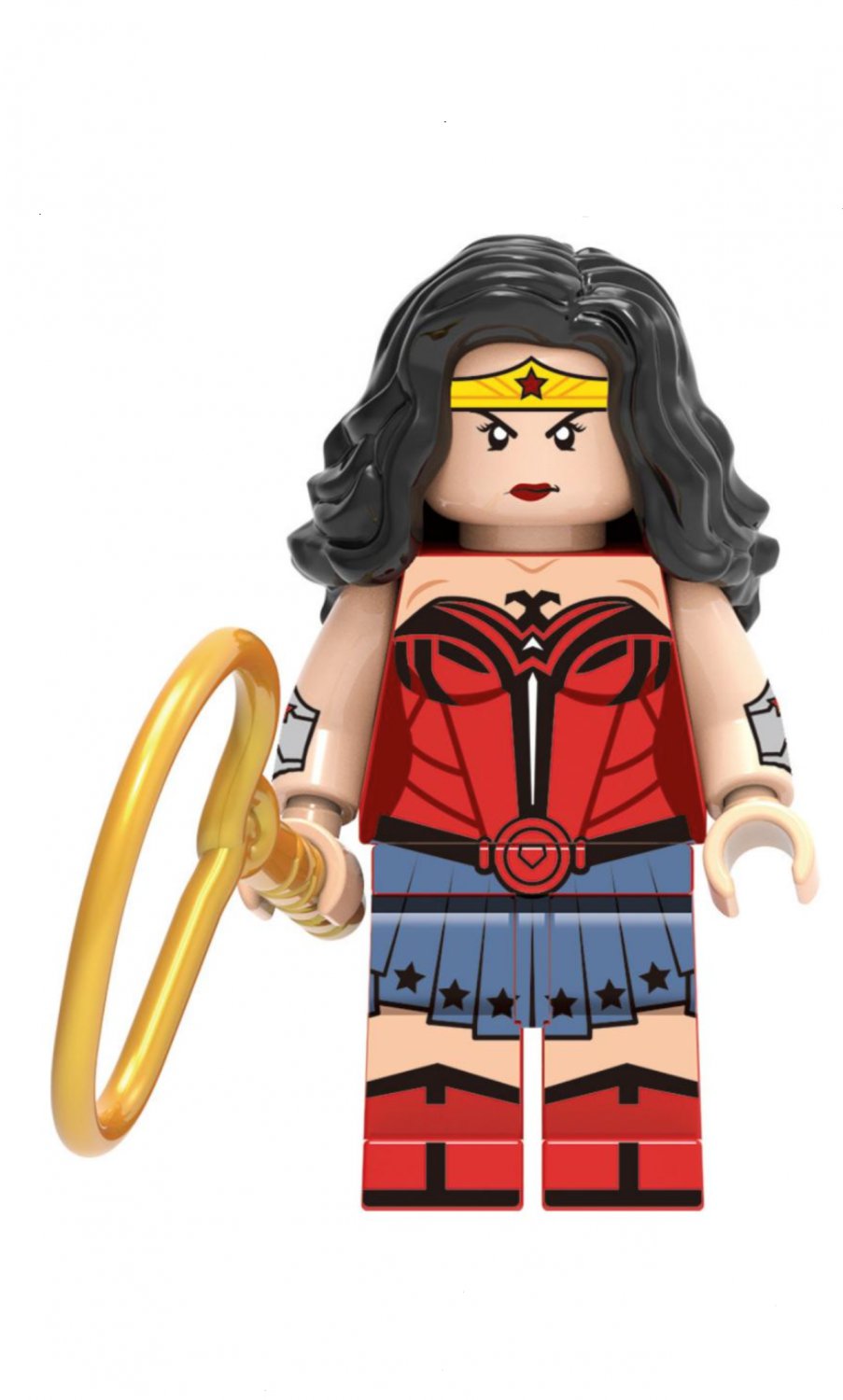 Blue Red Armor Wonder Woman Lego Minifigure Toy in Wonder Woman 1984 Movie