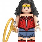 Blue Red Armor Wonder Woman Lego Minifigure Toy in Wonder Woman 1984 Movie