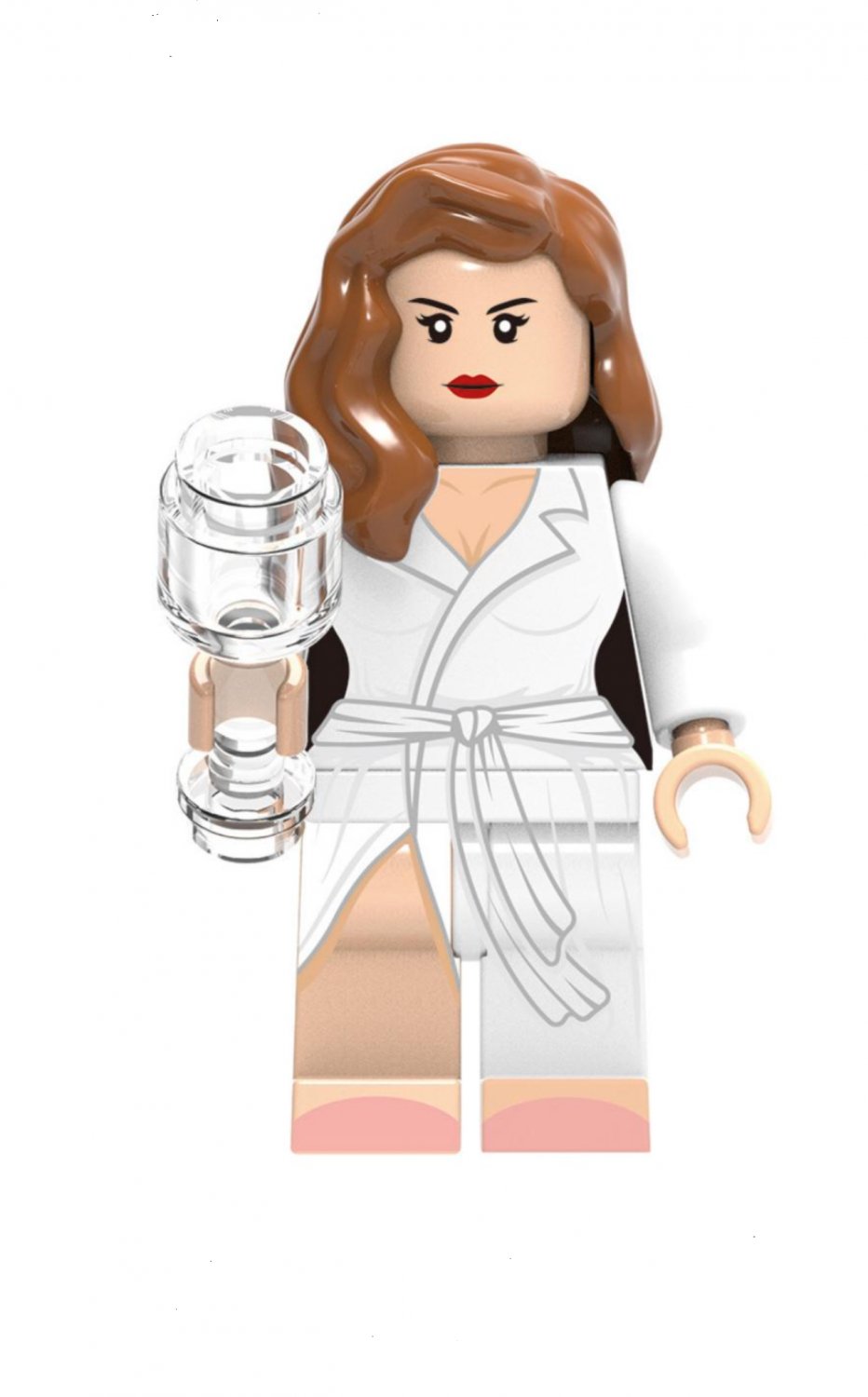 Gala White Gown Diana Prince Lego Minifigure Toy in Wonder Woman 1984 Movie