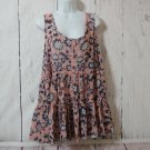 NWT Torrid 2 Pink Floral Lace-up Chiffon Top