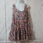 NWT Torrid 2 Pink Floral Lace-up Chiffon Top