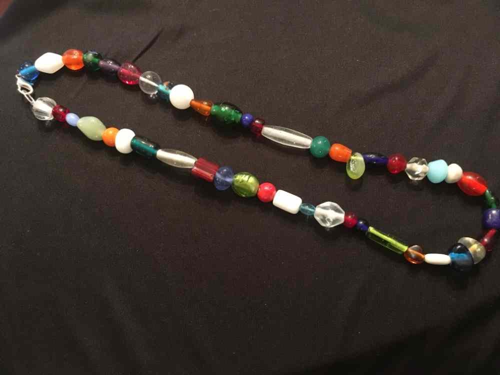 Rainbow beaded necklace
