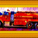 Fire Trucks Digital art painings dowladable print on anything you want Blankets etc