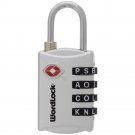 WORDLOCK(R) LL-207-SL WordLock(R) 4-Dial Luggage Lock (Silver)
