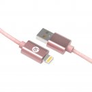 Iessentials Charge & Sync Braided Lightning To Usb Cable, 6ft (rose Gold)