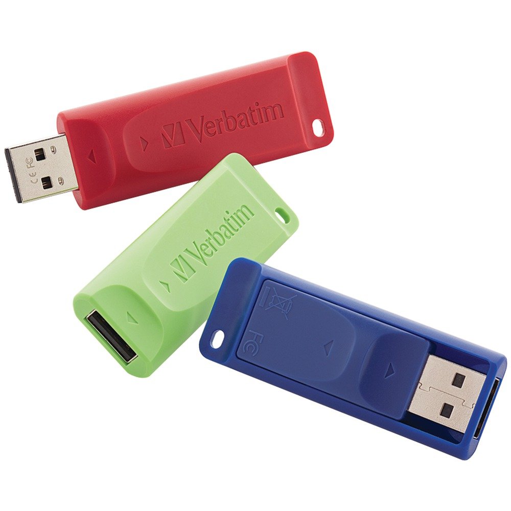 Verbatim 4GB Store 'n' Go USB Flash Drive PC/Mac Compatible 3pk
