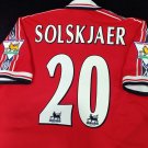 Manchester united 1999 2000 jersey shirt solskjaer short sleeve manchester united 99