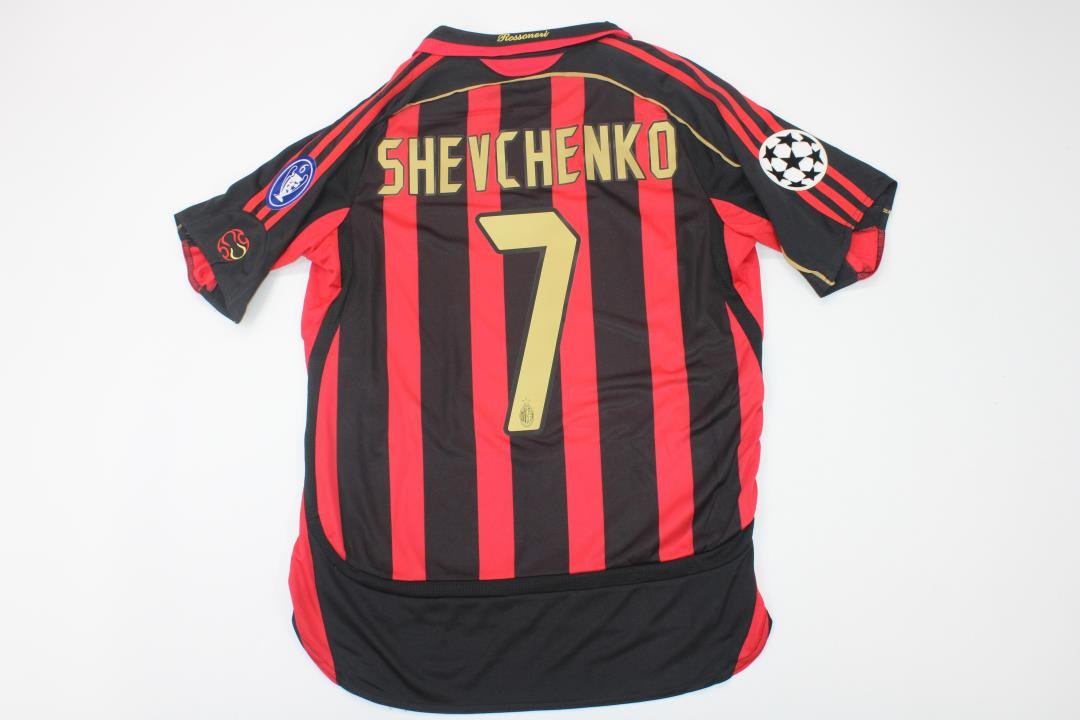 ac milan jersey 2006 2007 shirt shevchenko champions league model ac milan 2006 2007 maglia trikot