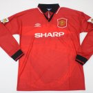 Manchester united jersey 1994 1995 shirt cantona manchester united 94 95 trikot maillot long sleeve