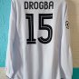 Chelsea jersey 2003 2004 2005 away white drogba long sleeve champions league chelsea maillot