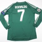 real madrid shirt 2012 2013 shirt jersey green cristiano ronaldo shirt champions league long sleeve