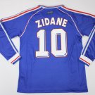 france jersey 1998 zidane shirt world cup final 1998 t-shirt long sleeve world cup france 98 zizou