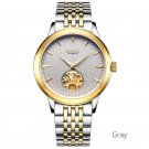 2018 Classic Ultra-thin Men's Watch with 2 Dials Mechanical Waterproof Wristwatch Steel Band Watch