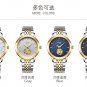 2018 Classic Ultra-thin Men's Watch with 2 Dials Mechanical Waterproof Wristwatch Steel Band Watch