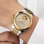 2018 Classic Ultra-thin Men's Watch with 2 Dials Mechanical Waterproof Wristwatch Steel Band Watch
