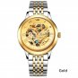 Fashion Men's Leather Watch Double-sided Hollowing Mechanical Waterproof Watch