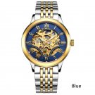 Fashion Men's Leather Watch Double-sided Hollowing Mechanical Waterproof Watch