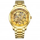 Fashion Men's Stainless steel Band Watch Double-sided Hollowing Mechanical Waterproof Watch