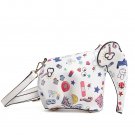 2018 Cute Animal Handbag Colorful Elephant Doodle Sign Cross Body Bag