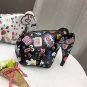 2018 Cute Animal Handbag Colorful Elephant Doodle Sign Cross Body Bag